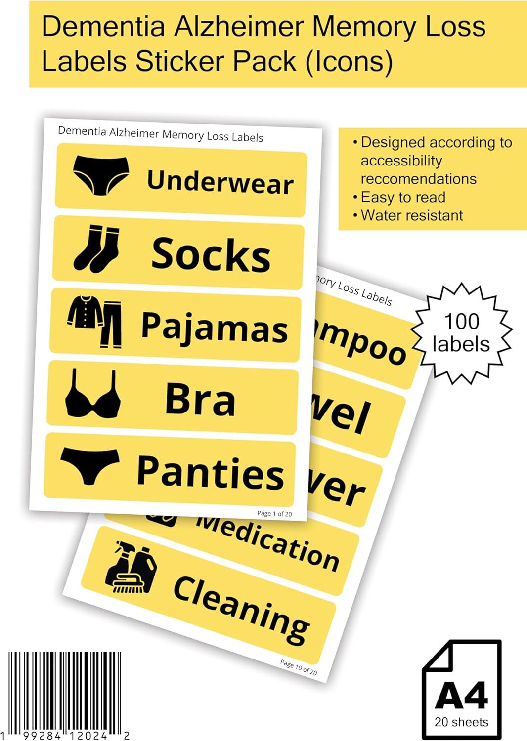 Label Stickers with Icons A4