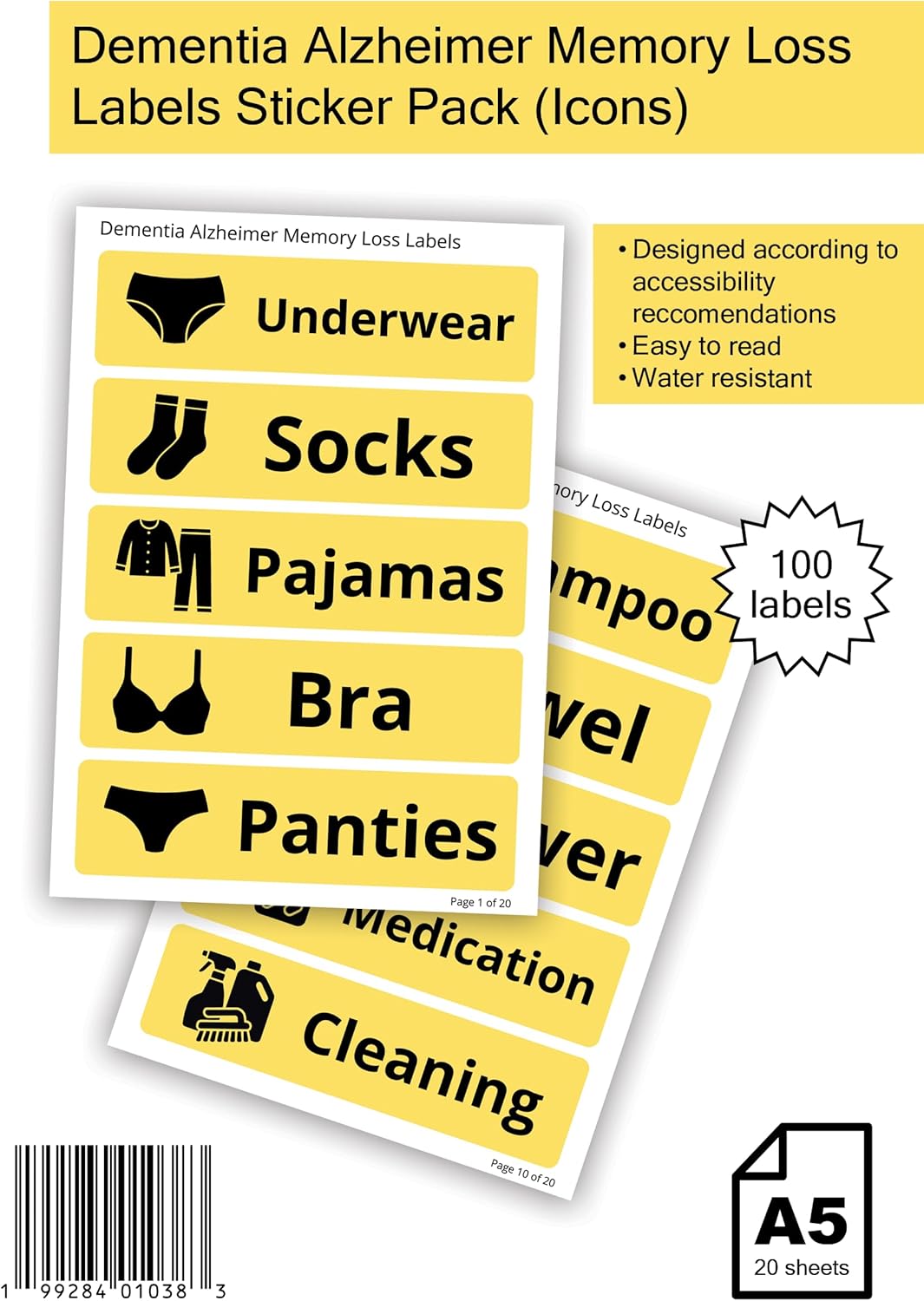 Label Stickers with Icons A5